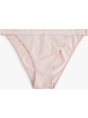 Koton Lastik Detaylı Pamuklu Baskılı Brazilian Külot