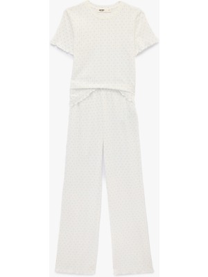 Koton Kısa Kollu Rahat Kesim Pamuklu Pijama Takımı - 2'li Set