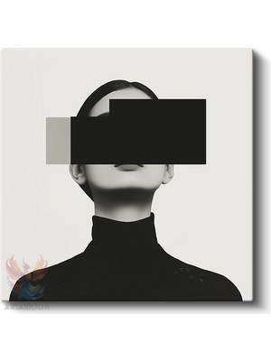 Artarilion Kare Kanvas Tablo Hd Dijital Baskı Salon Ofis Tablosu Kanvas Modern Sanat Kadin Duvar Dekorasyon
