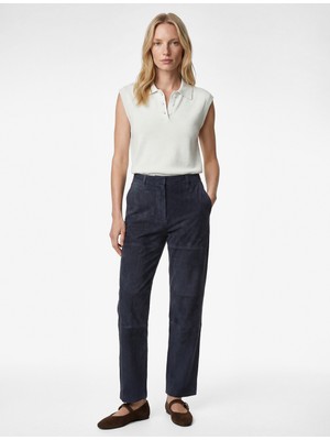 Koton Kolsuz Düğmeli Polo Yaka Triko Bluz