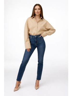 Bej Günlük Gömlek