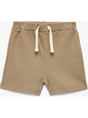 Koton Pamuklu Beli Bağcıklı Ribanalı Basic Şort