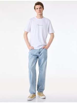 Koton Normal Bel Pamuklu Vintage Straight Fit Jean Pantolon