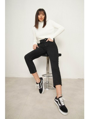 Füme Yüksek Bel Mom Jean