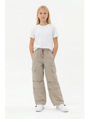 Isobel Isob Unisex Çocuk Kargo Cepli Paraşüt Kumaş Pantolon 8-15 Yaş 7002