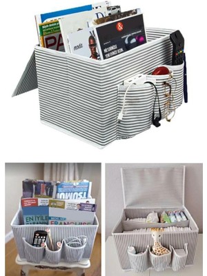 Alvo Store Buğz Kullanışlı Başucu Düzenleyici Çok Amaçlı Düzenleyici Organizer Hurç Kutu 02030 ( Buğz )