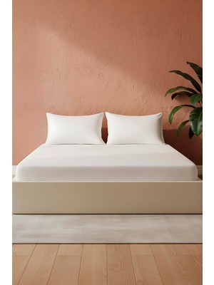 Beyaz %100 Pamuklu Tek Kişilik Lastikli Çarşaf 100X200