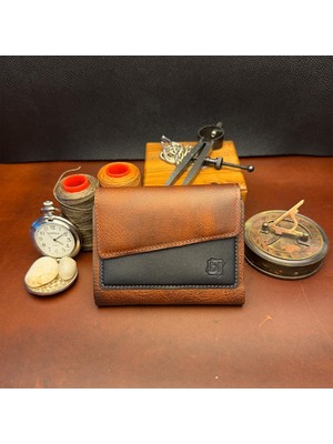 Bi Deri Bideri Prıene Hakiki Deri Renkli Cüzdan Taba