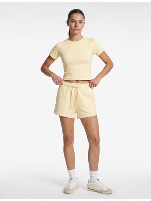 Koton Yüksek Bel Bağcıklı Viskon Karışımlı Rahat Kalıp Mini Şort