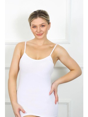 Hobilinka Bayan Ip Askılı Atlet Beyaz