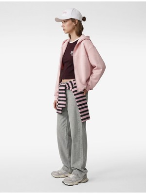 Koton Modal Karışımlı Kapüşonlu Oversize Fermuarlı Sweatshirt