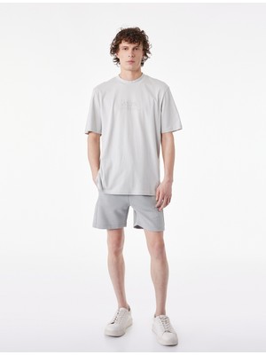 Koton Regular Fit Kısa Kollu Pamuklu Bisiklet Yaka Baskılı Tişört