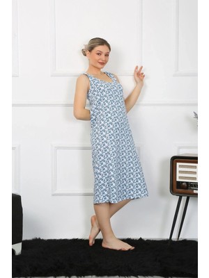 Hobilinka Kadın Kalın Askılı Penye Uzun Gecelik