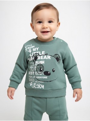 Air Baby Erkek Bebek Ayıcık Baskılı 2 Li Takım