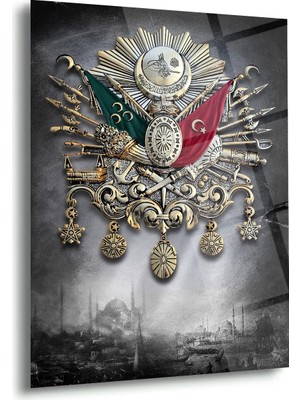 Shiny Art Osmanlı Arması Cam Tablo – ISL132