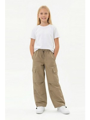 Isobel Isob Unisex Çocuk Kargo Cepli Paraşüt Kumaş Pantolon 8-15 Yaş 7002