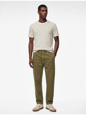 Koton Oversize Pamuklu Cepli Beli Bağcıklı Baggy Jean Pantolon