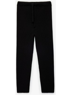 Koton Viskon Karışımlı Beli Bağcıklı Triko Pantolon