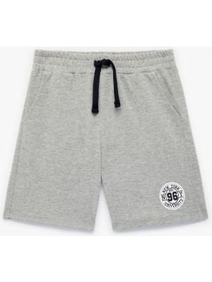 Koton Cepli Baskılı Bermuda Beli Bağcıklı Şort