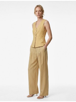 Koton Cepli Dikiş Detaylı Düğmeli Kolsuz V Yaka Yelek