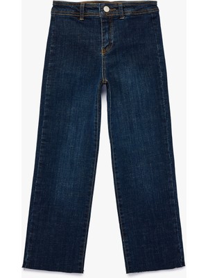 Koton Pamuklu Düğmeli Cepli Culotte Denim Pantolon