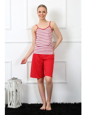 Hobilinka Kadın Ip Askılı Kapri Takım Kırmızı