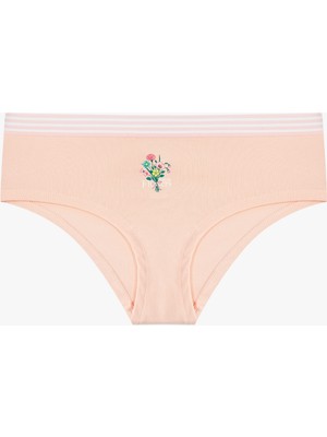 Koton Pamuklu Çiçek Baskılı Bel Detaylı Yüksek Bel Hipster Külot