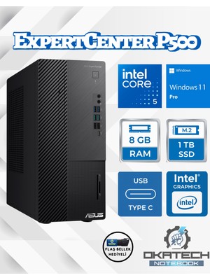 Asus Expertcenter P500MV-C52108512B0D Core 5-210H 8gb Ram Ddr5 1 Tb SSD WİN11PRO Masaüstü Bilgisayar+Usb Bellek