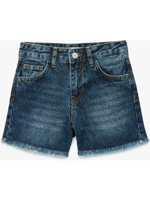 Koton Pamuklu Cepli Loose Fit Denim Şort