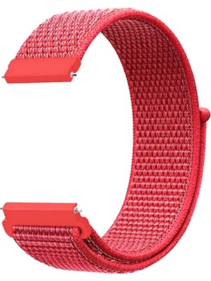 Gpack Zeblaze Ares 3 Pro 22MM Kordon Kayış Kumaş Cırt Cırtlı 22/crt Kırmızı