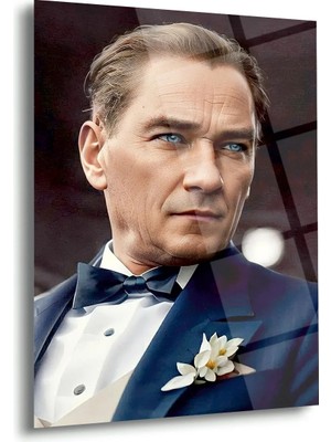 Shiny Art Atatürk Portre Cam Tablo – ATA189