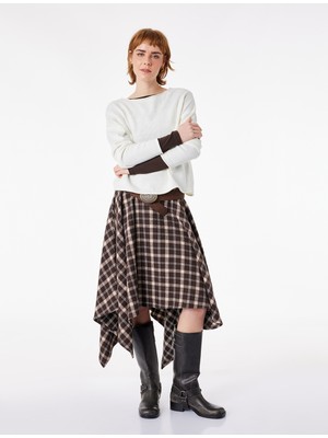 Koton Kayık Yuvarlak Yaka Uzun Kollu Triko Kazak