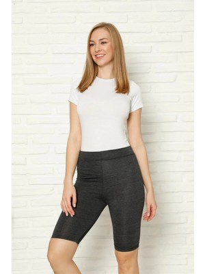 Hobilinka Penye Likralı Diz Üstü Antrasit