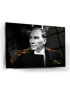 Shiny Art Atatürk Sonsuzluk Sembolü Cam Tablo – ATA194
