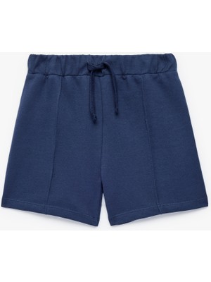 Koton Cepli Beli Bağcıklı Pamuklu Basic Şort