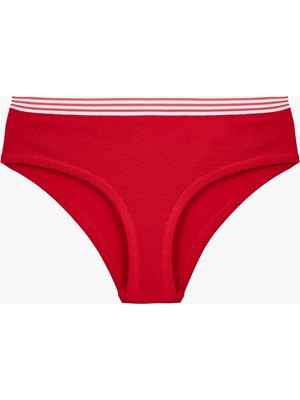 Koton Pamuklu Çizgili Rahat Kalıp Baskılı Hipster Külot