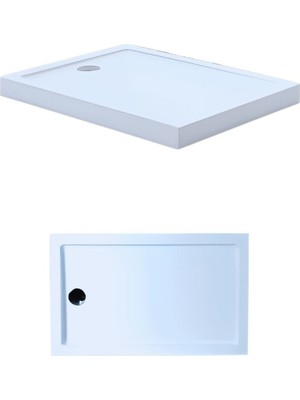 80 x 110 Dikdörtgen Monoblok Duş Teknesi H:10 cm