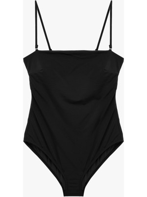 Koton Straight Fit Çıkarılabilir Askı Detaylı Straplez Mayo