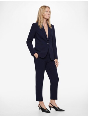 Koton Normal Bel Düz Paça Kemer Detaylı Slim Fit Cigarette Pantolon