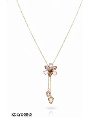 Çelik Çiçek Kolye 45 cm