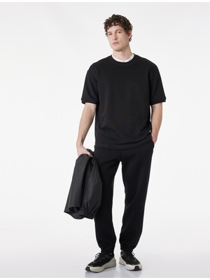 Koton Kısa Kollu Bisiklet Yaka Basic Oversize Tişört