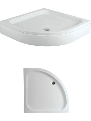 90 x 90 Oval Panelli Duş Tekneleri H:17 cm