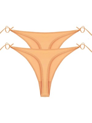 Hobilinka Kadın Turuncu Yandan Bağlamalı 2'li Tanga Slip