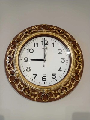 Galaxy Gold Duvar Saati Yuvarlak