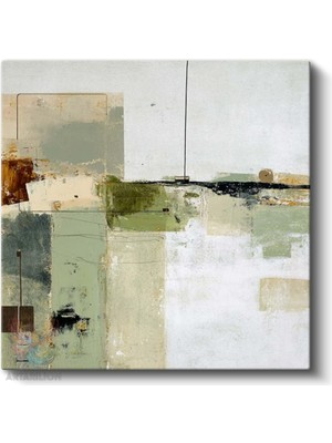 Artarilion Kare Kanvas Tablo Hd Dijital Baskı Salon Ofis Tablosu Kanvas Renks Soleni Yesil Detayli Duvar Dekorasyon