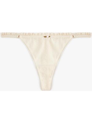 Koton Dantel Detaylı Rahat Kalıp Pamuklu String Külot