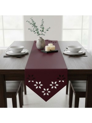 Grand Fine Art 1 Adet Deri RUNNER-40X140 Cm-Çiçek Desenli Runner