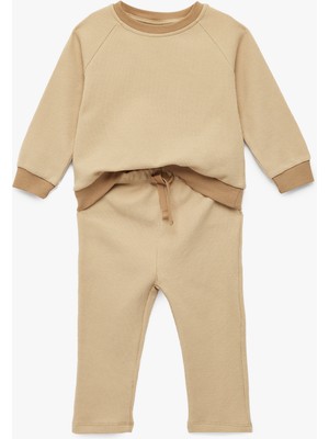 Koton Pamuklu Uzun Kollu Bisiklet Yaka Eşofman Takımı -  2'li Set
