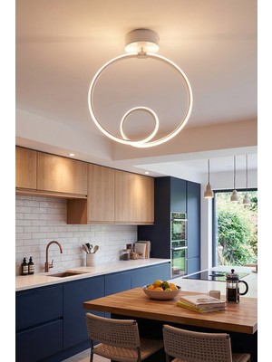 TERRA lighting Mila Model Modern Plafonyer,3 Renk Yanabilen Power LED Avize, Salon Oda Mutfak Hol Avize