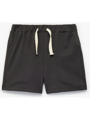Koton Beli Bağcıklı Regular Fit Pamuklu Şort
